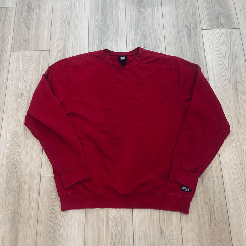 Everlast Sport Red Sweatshirt Men’s L Y2k Vintage Athletic Pullover Crewneck